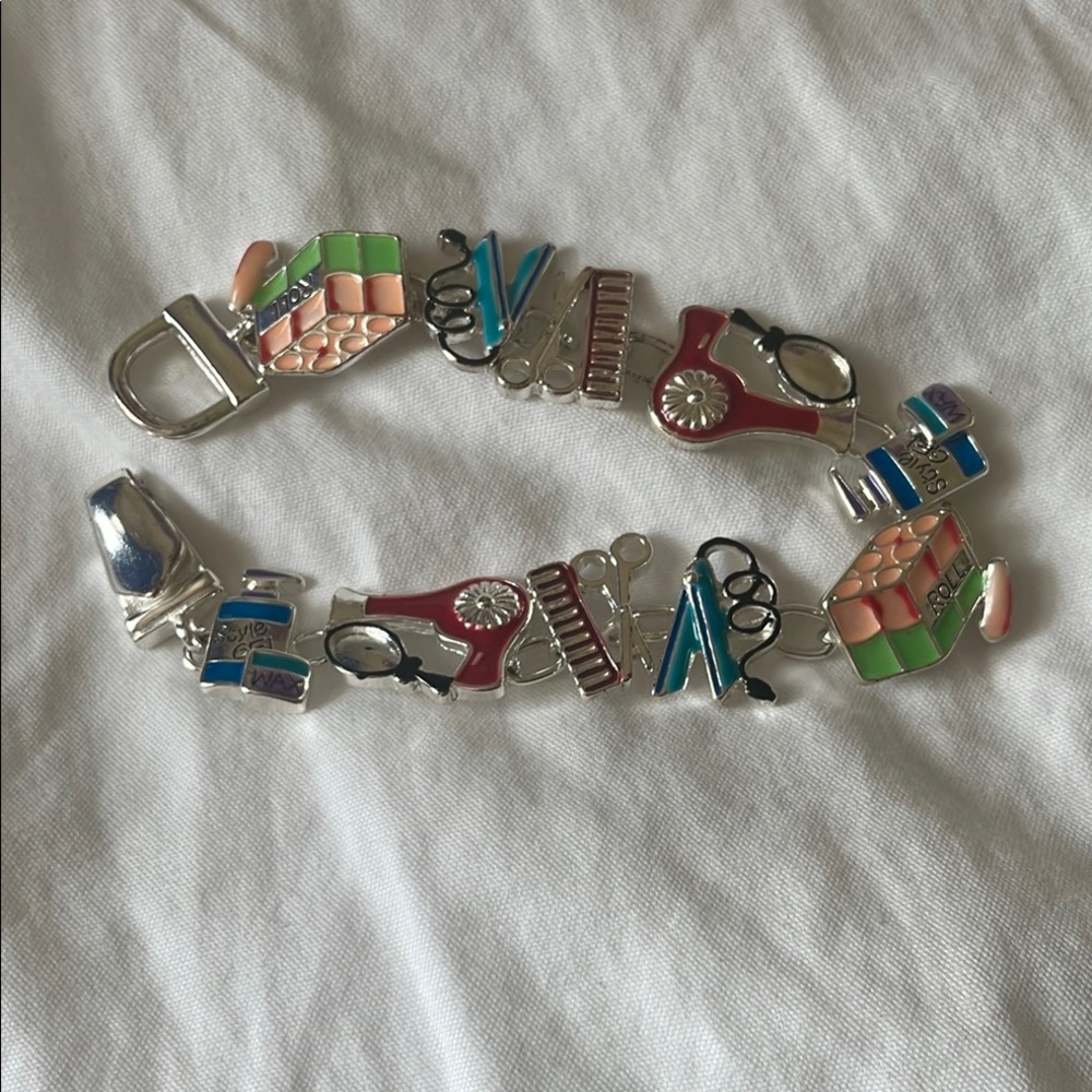 Hair Dresser Themed Charm Braclet‎